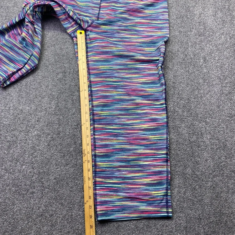 Lands End Womens Space Dye Cropped Leggings Multi Color Active Pants Sz‎ L 14-16